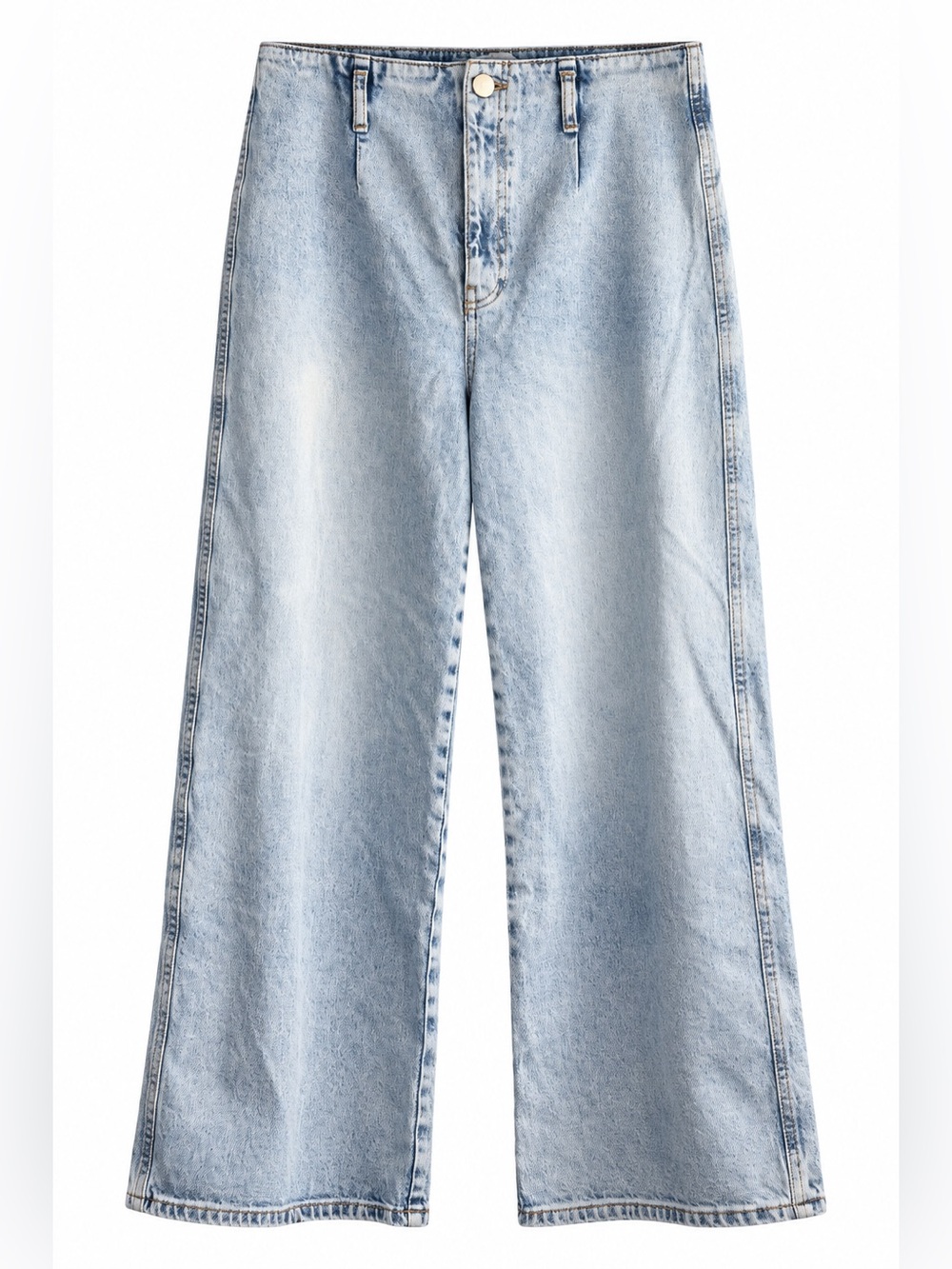 ZARA Women’s Light Wash Wide Leg Jeans. Size: 10.